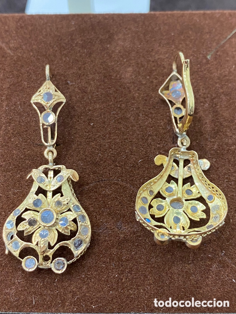 Joyeria: Pendientes antiguos de Oro - Foto 5