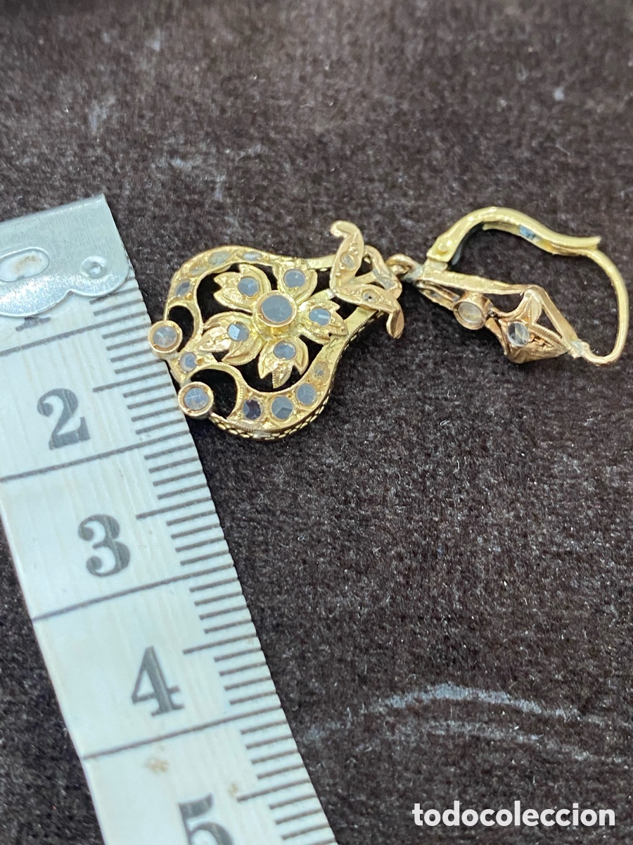 Joyeria: Pendientes antiguos de Oro - Foto 6