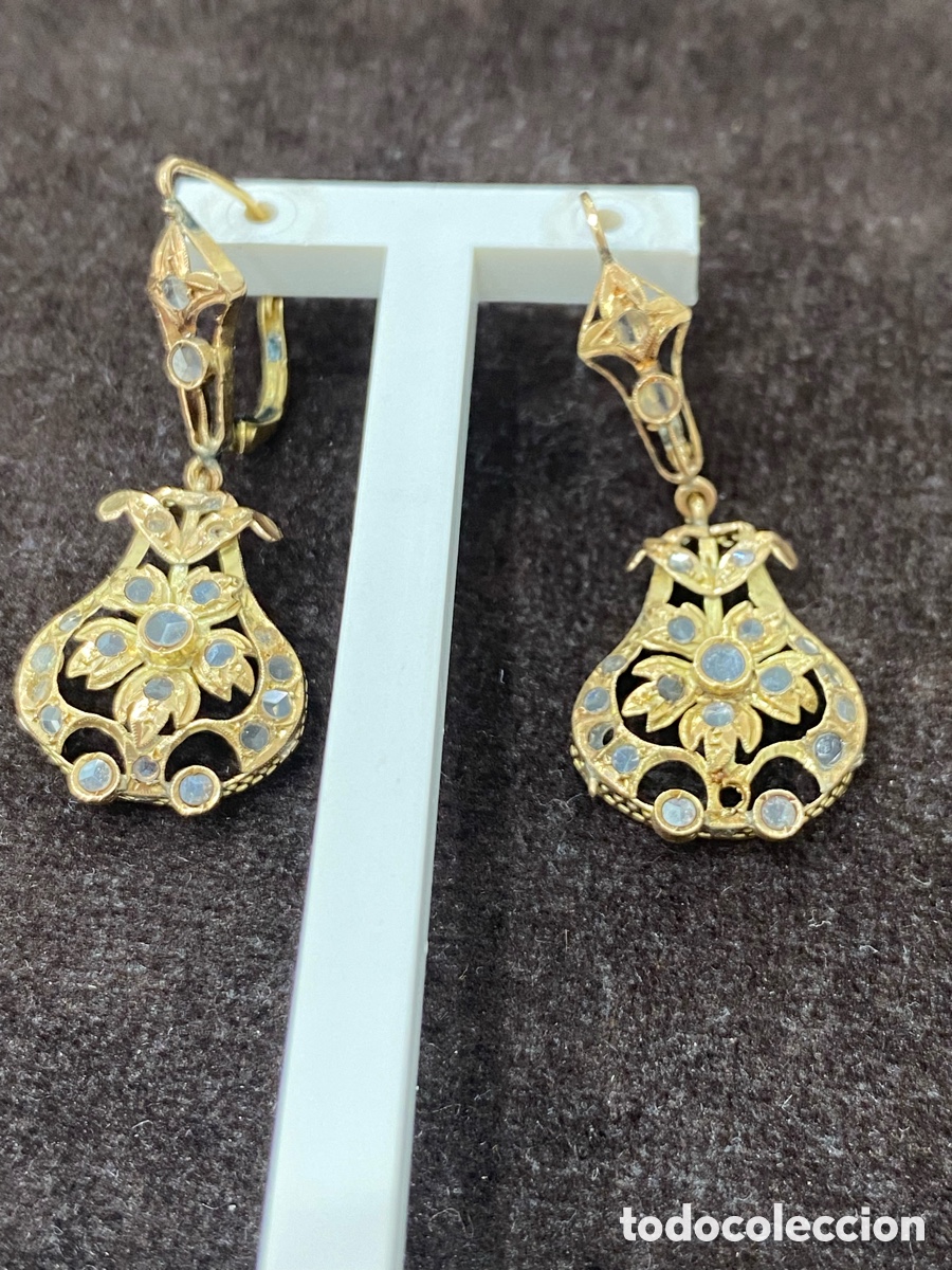 Joyeria: Pendientes antiguos de Oro - Foto 9