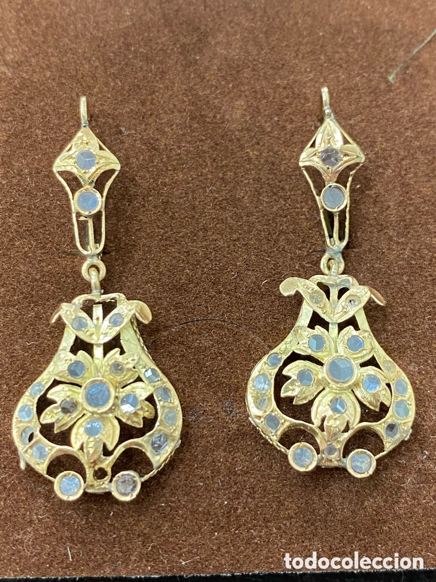 Joyeria: Pendientes antiguos de Oro - Foto 1