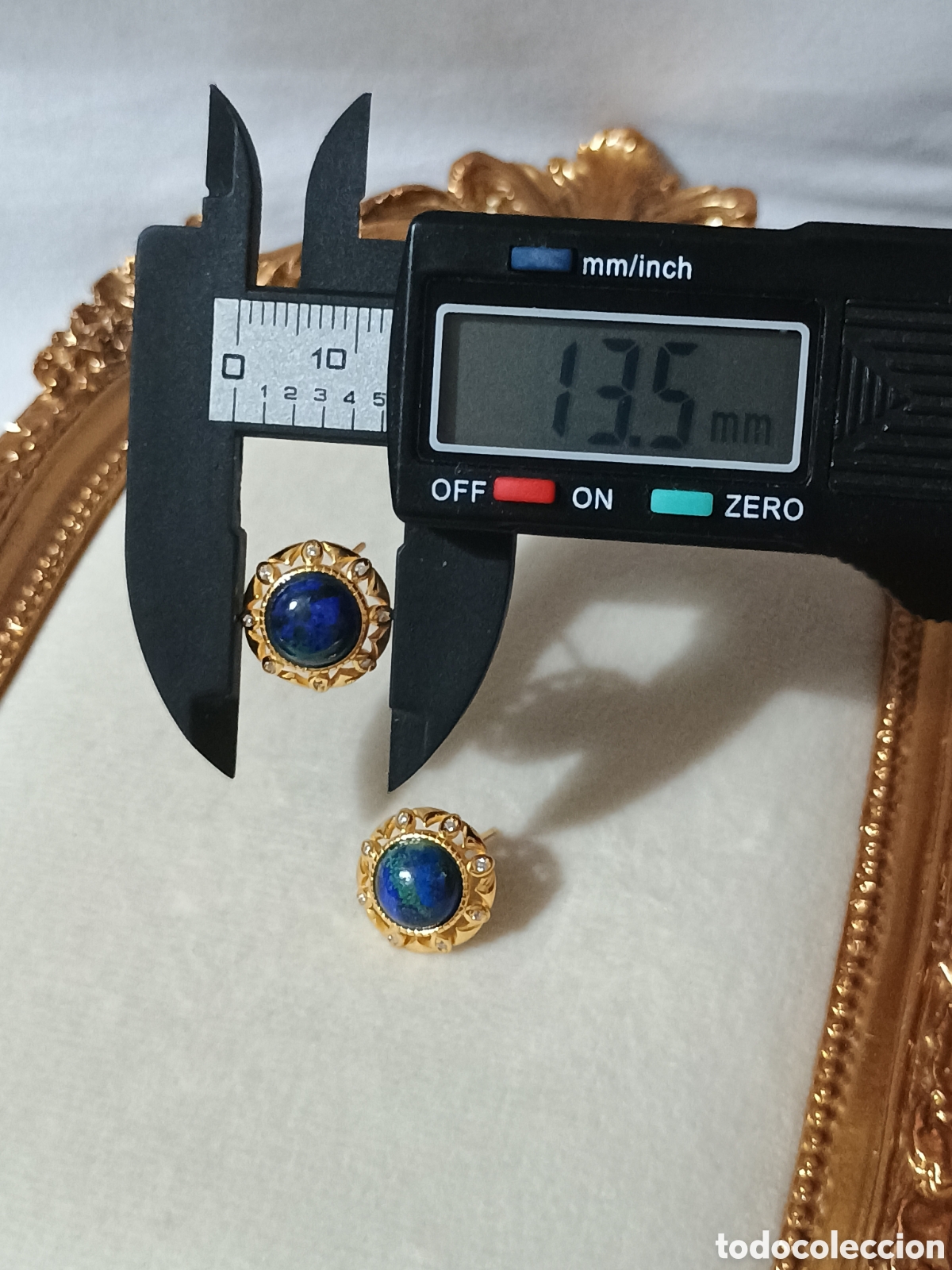 Joyeria: Pendientes azurita | Plata dorada - Foto 6