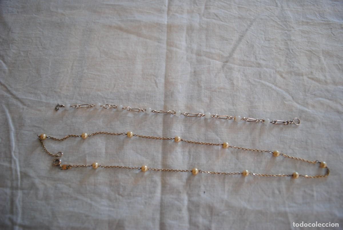 Joyeria: GARGANTILLA Y PULSERA DE PLATA CON PERLAS . - Foto 1
