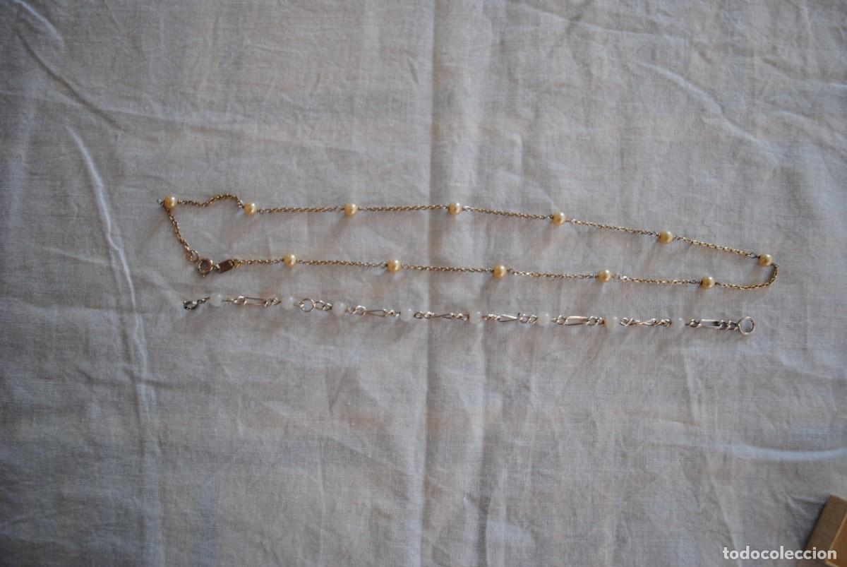Joyeria: GARGANTILLA Y PULSERA DE PLATA CON PERLAS . - Foto 2