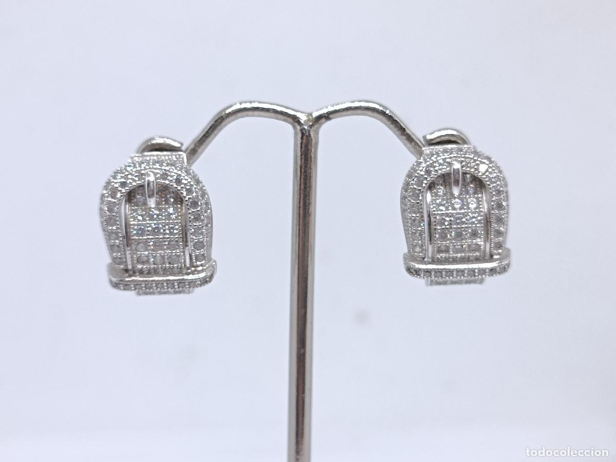 Joyeria: Maravillosos pendientes en plata de ley contrastada con forma de cintur&oacute;n - Foto 2