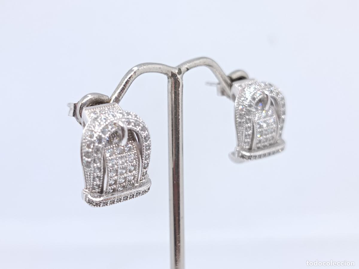 Joyeria: Maravillosos pendientes en plata de ley contrastada con forma de cintur&oacute;n - Foto 3