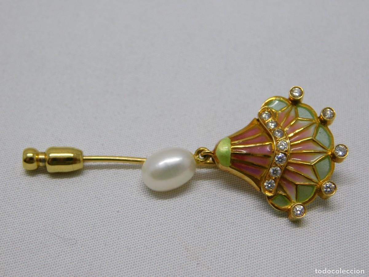 Joyeria: BROCHE ORO 18K Y PEDRERIA - Foto 1