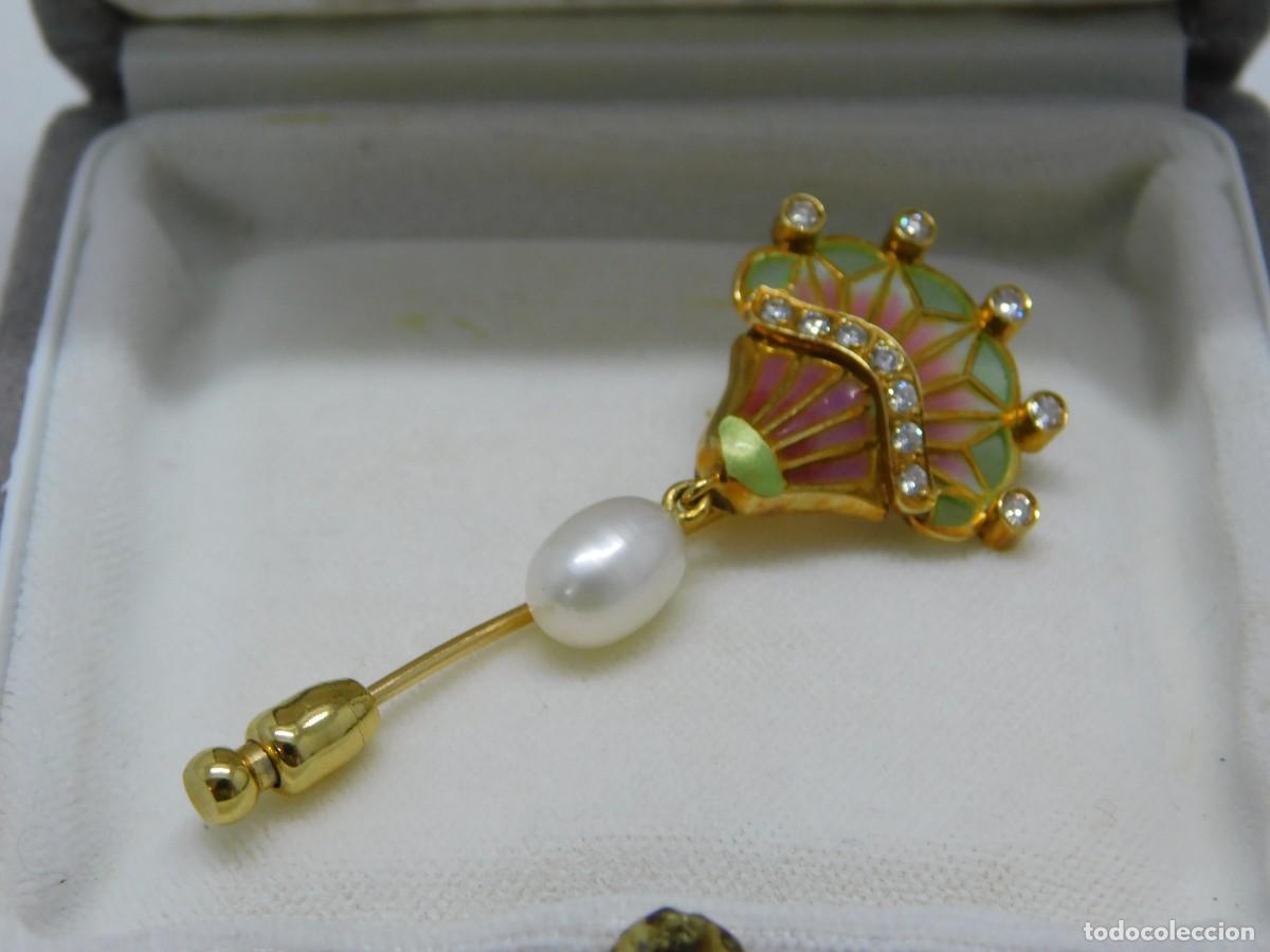 Joyeria: BROCHE ORO 18K Y PEDRERIA - Foto 3