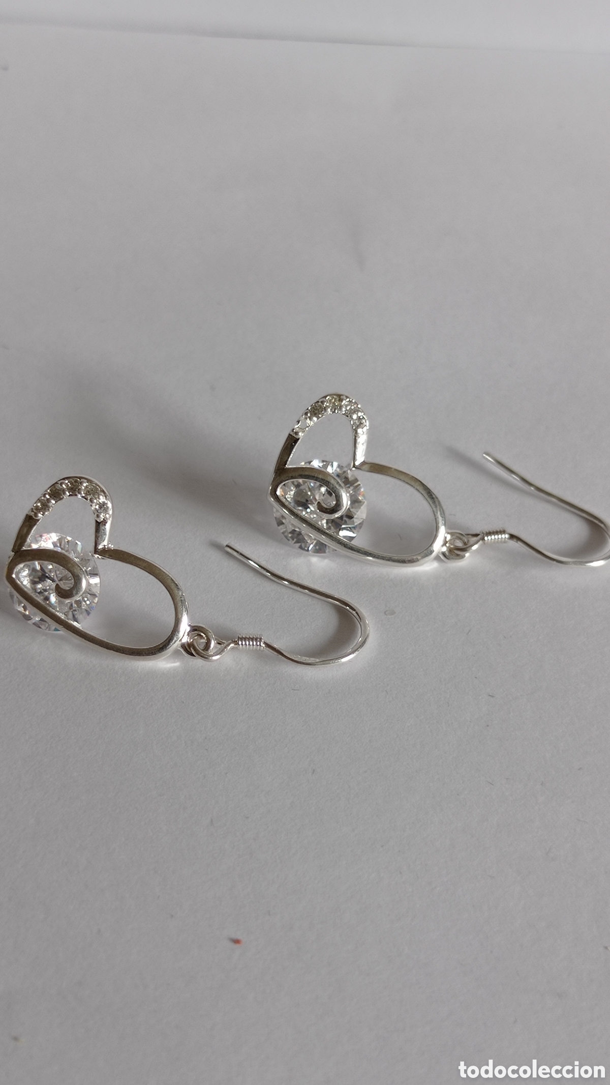 Joyeria: PENDIENTES / CON CIRCONITAS / Y FORMA DE CORAZON / EN PLATA - 925 - Foto 5