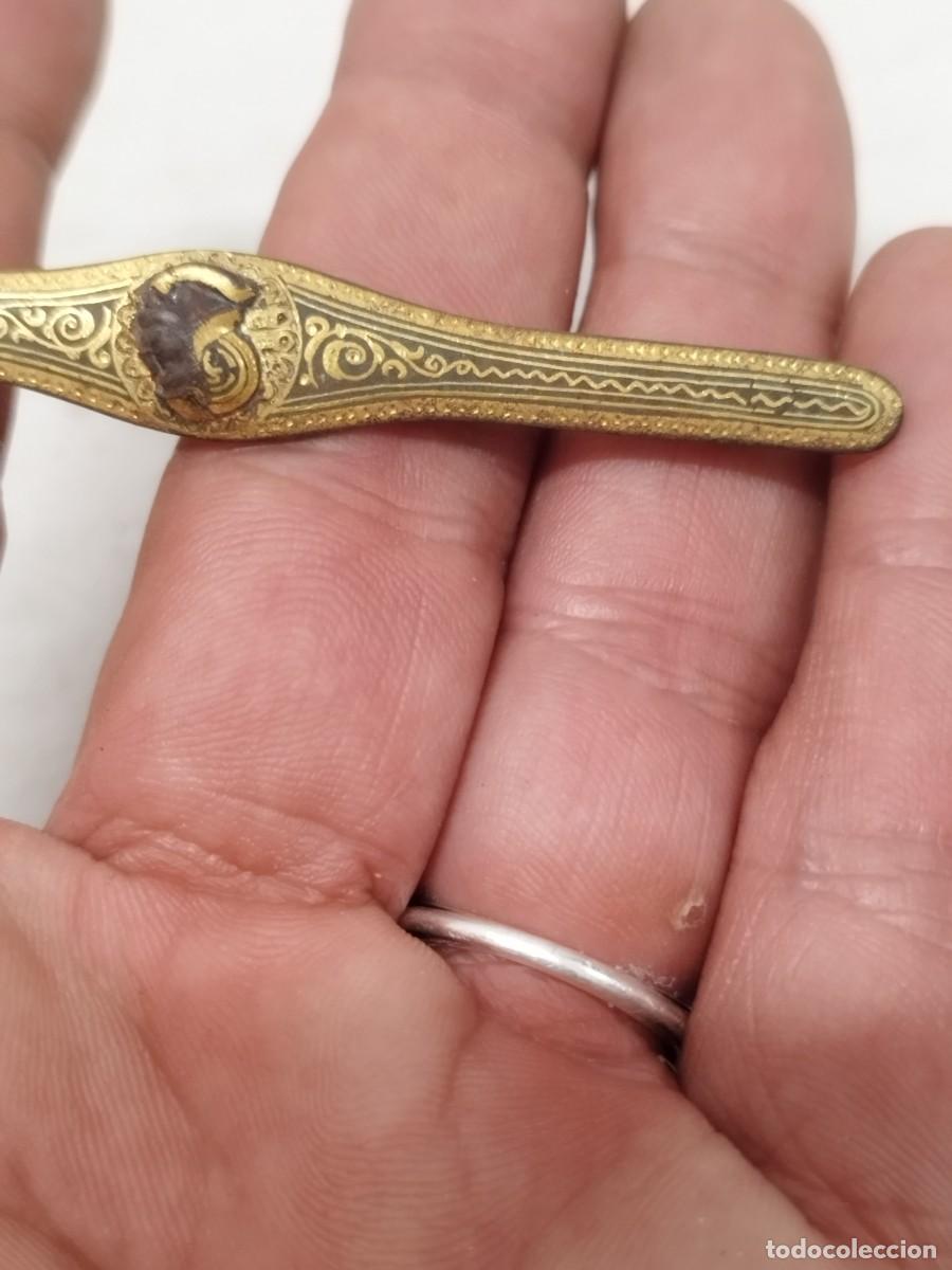 Joyeria: Antiguo broche damasquinado Toledo. - Foto 4