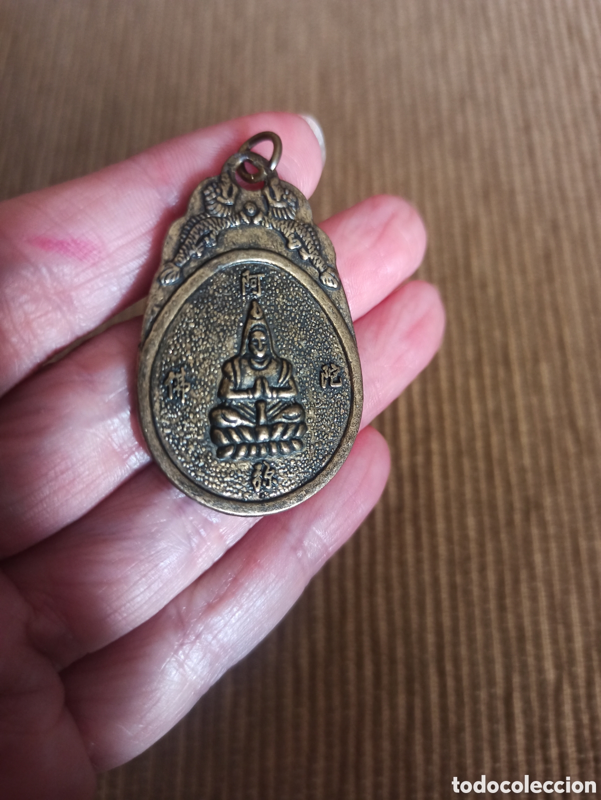 Joyeria: Medalla budista antigua - Foto 2