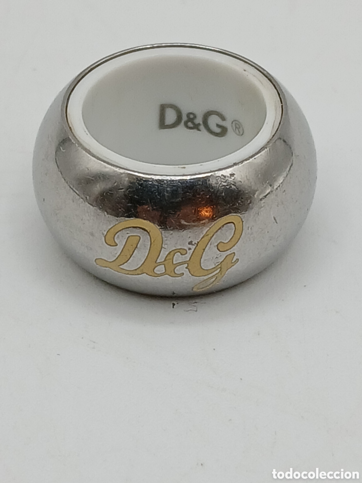 Joyeria: Anillo D&C metal plateado y pl&aacute;stico - Foto 1