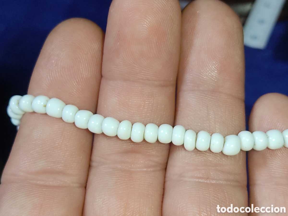 Joyeria: Pulsera de opalina blanca & Cristal.Vintage. - Foto 4