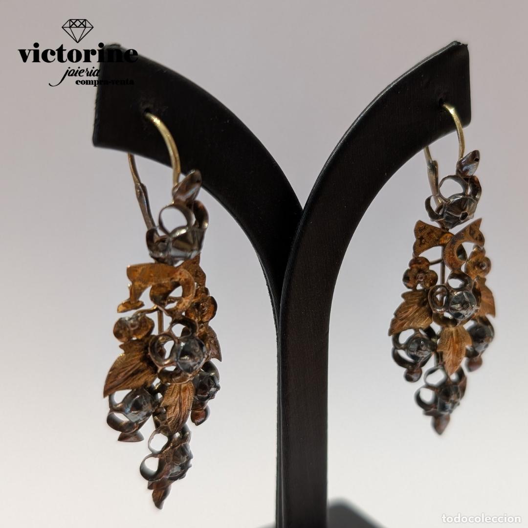 Joyeria: Pendientes de los a&ntilde;os 1880. Oro 18k - Foto 8