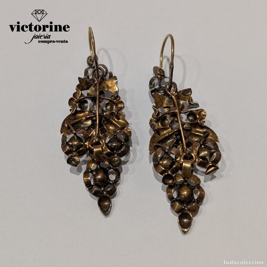 Joyeria: Pendientes de los a&ntilde;os 1880. Oro 18k - Foto 9