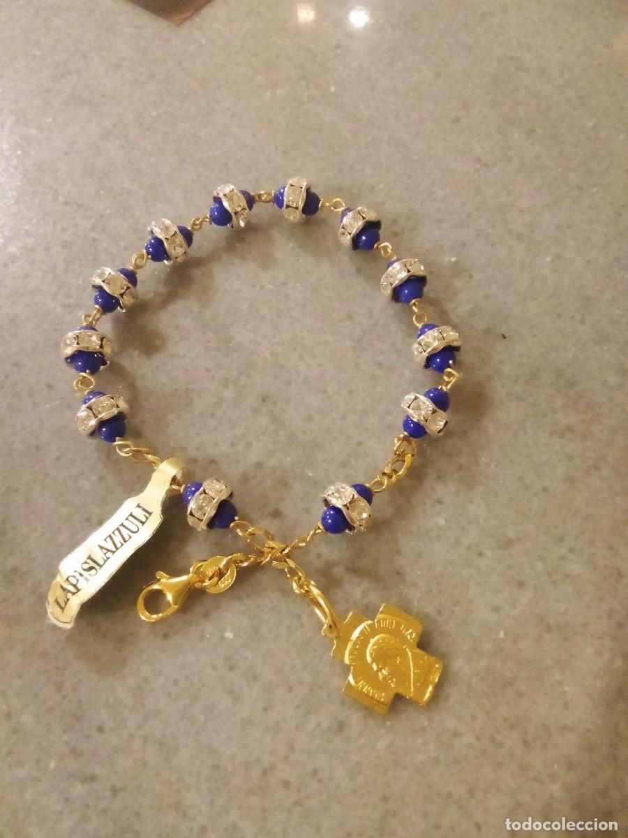 Joyeria: Pulsera de plata y lapizlapuli. - Foto 1