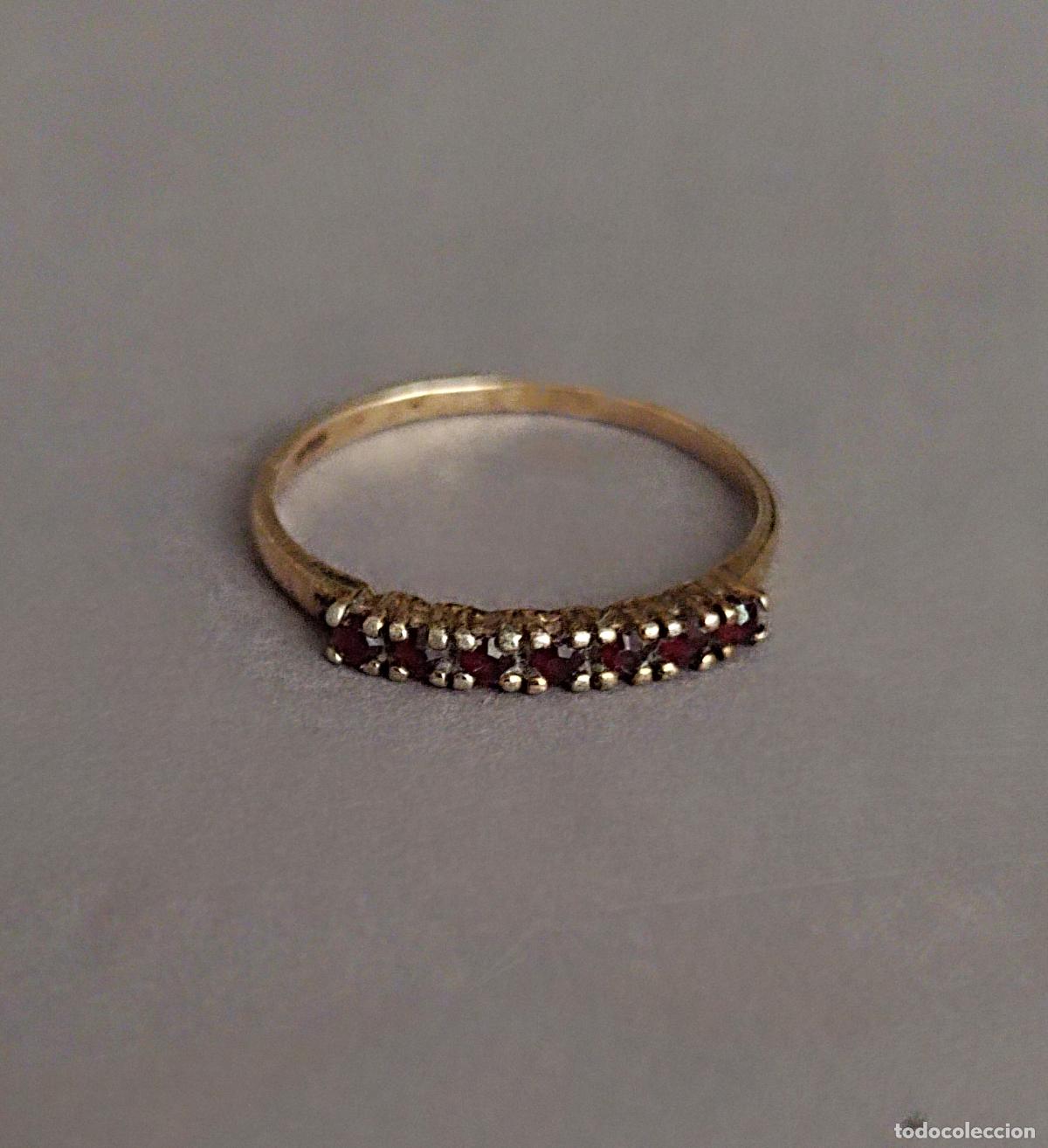 Joyeria: Anillo de plata de ley dorada , contrastada. Con &oacute;nix. - Foto 2