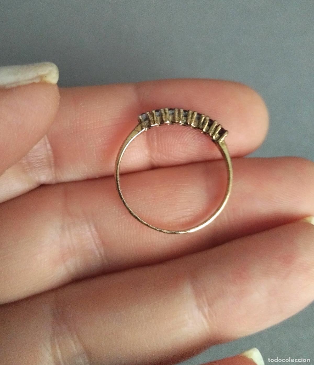 Joyeria: Anillo de plata de ley dorada , contrastada. Con &oacute;nix. - Foto 3