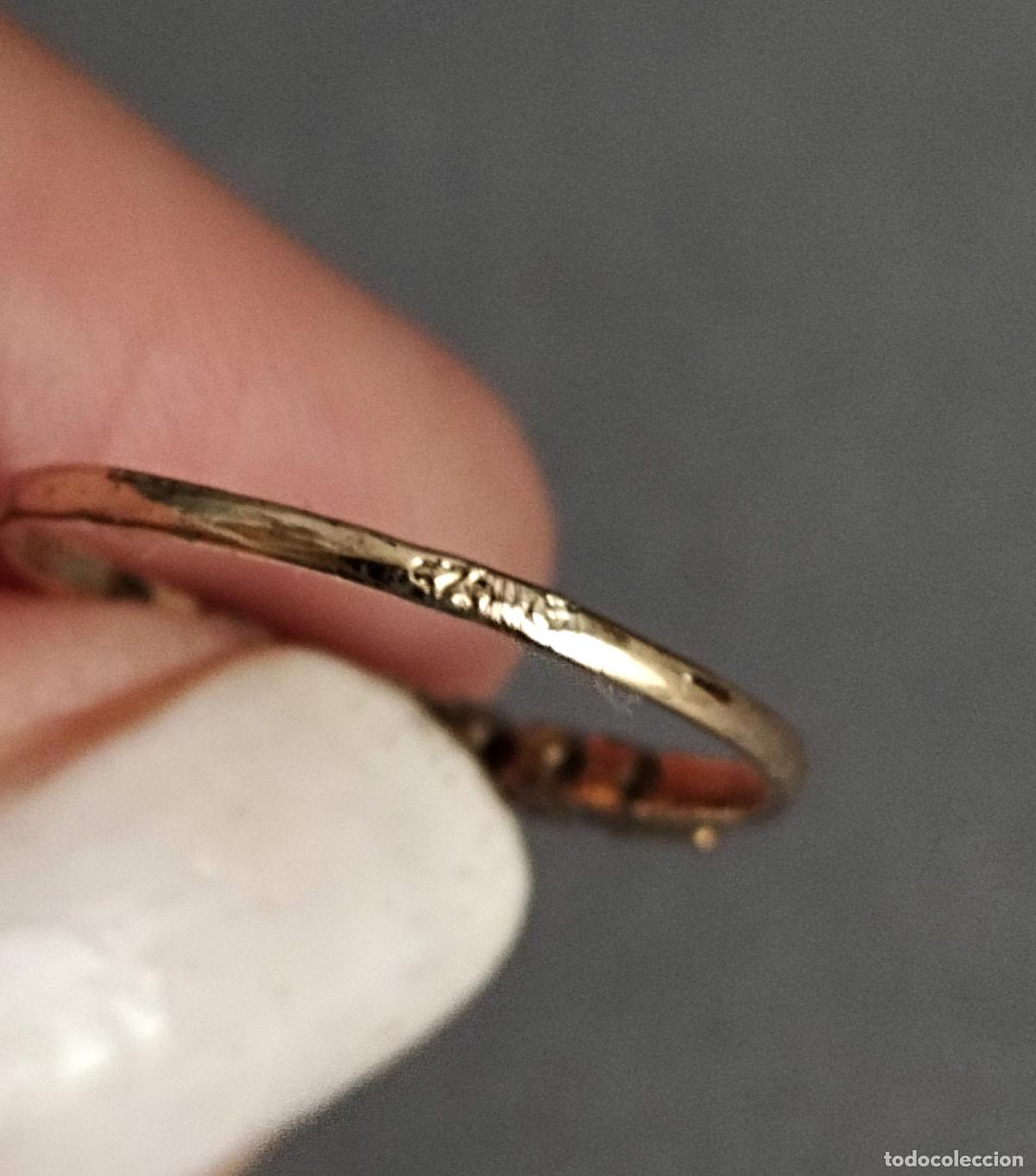 Joyeria: Anillo de plata de ley dorada , contrastada. Con &oacute;nix. - Foto 5
