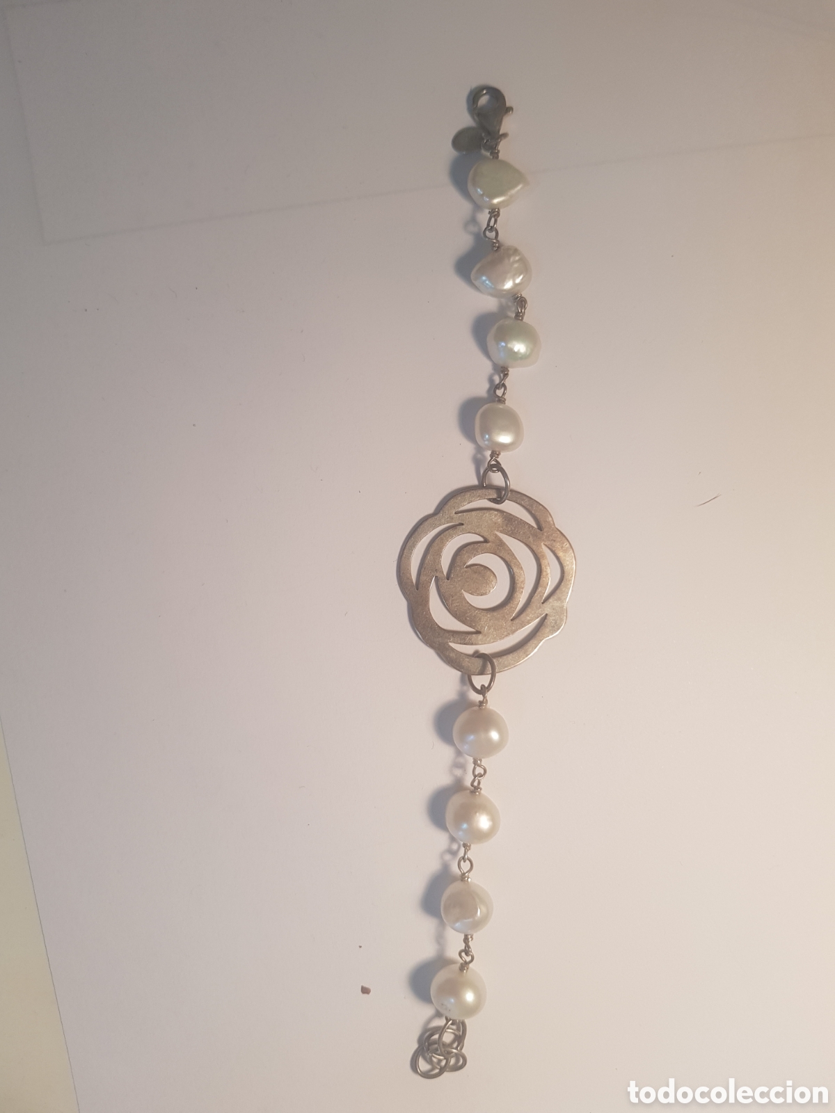 Joyeria: #1019 pulsera flor plata de ley 925 19cm - Foto 1
