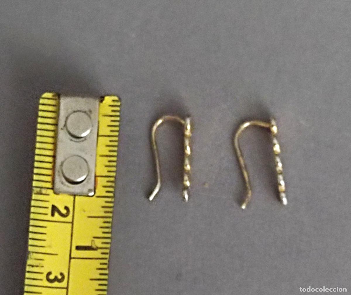 Joyeria: Pendientes de plata dorada. - Foto 2