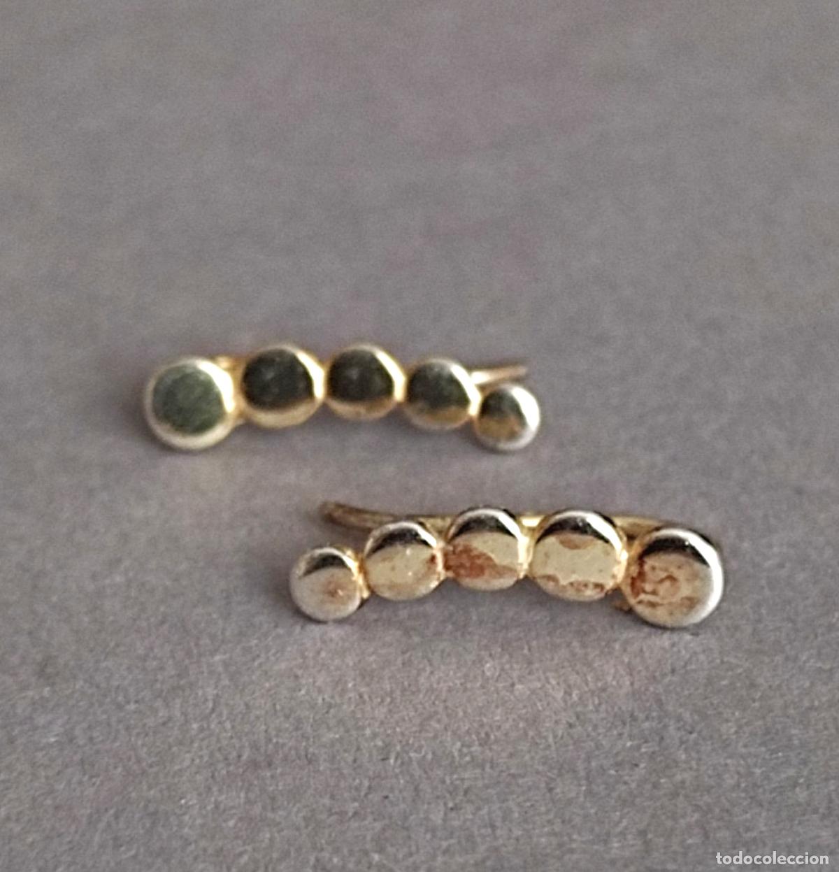 Joyeria: Pendientes de plata dorada. - Foto 3
