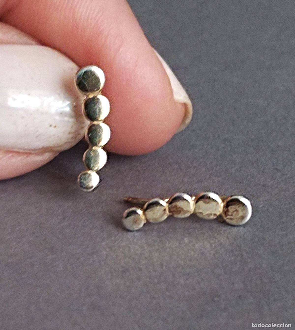 Joyeria: Pendientes de plata dorada. - Foto 1