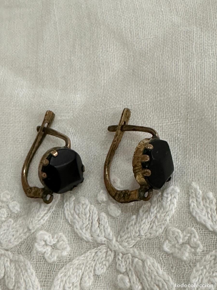 Joyeria: Dormeuses. Pendientes de bot&oacute;n negro - Foto 2