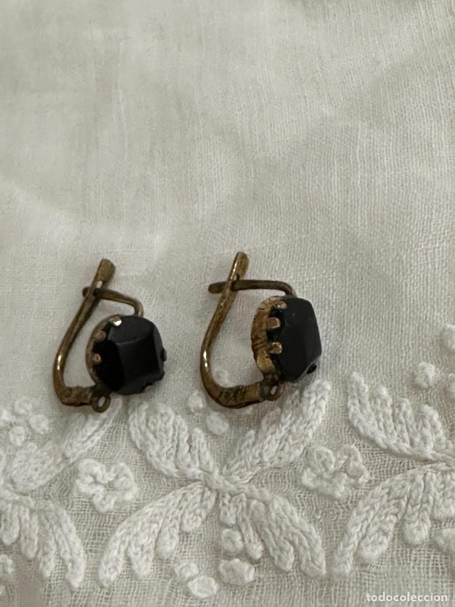Joyeria: Dormeuses. Pendientes de bot&oacute;n negro - Foto 3