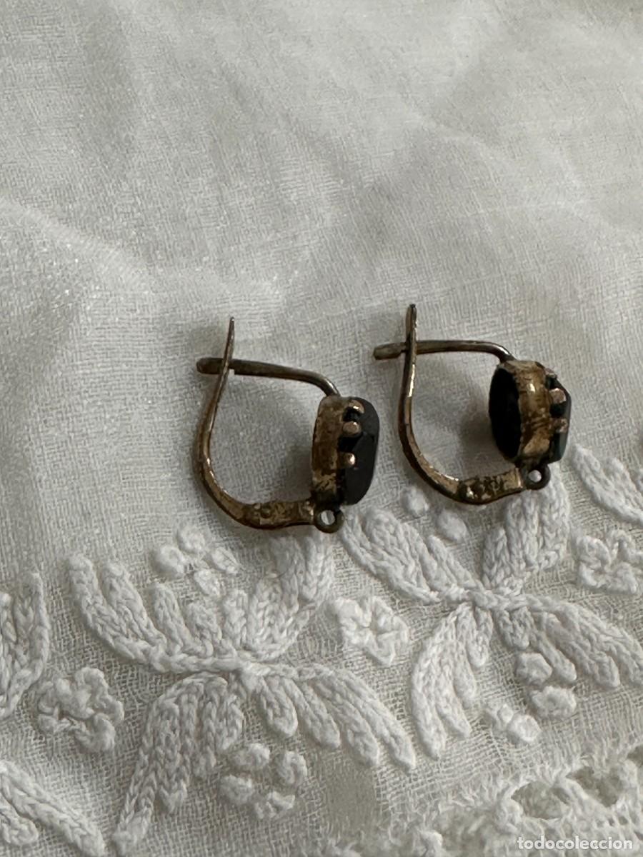 Joyeria: Dormeuses. Pendientes de bot&oacute;n negro - Foto 5