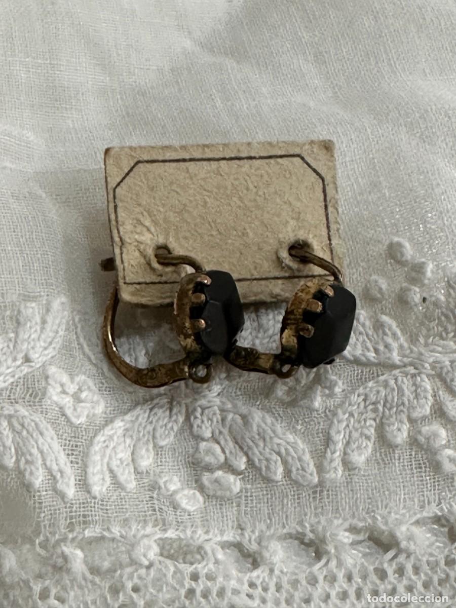 Joyeria: Dormeuses. Pendientes de bot&oacute;n negro - Foto 8
