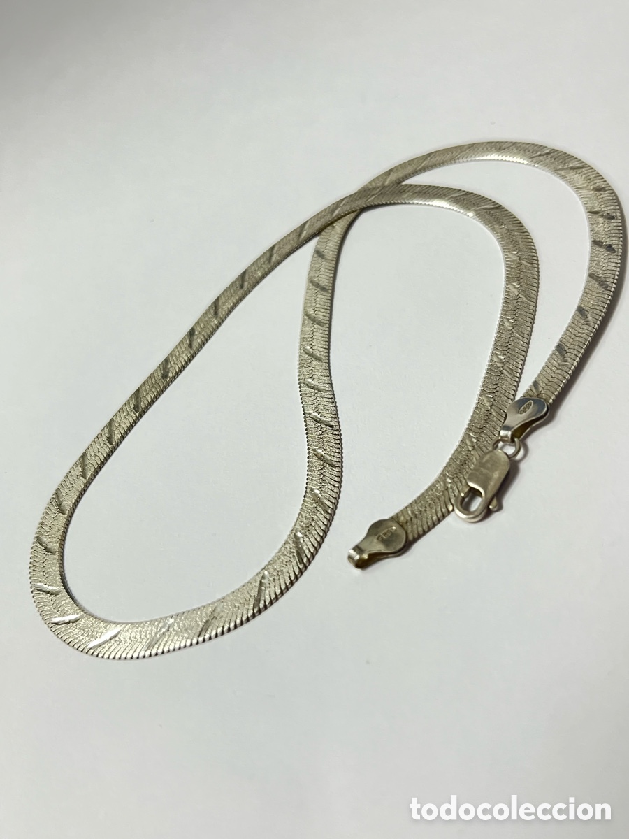 Joyeria: Cadena de plata eslabones serpiente -45cm /CA320-1 - Foto 1