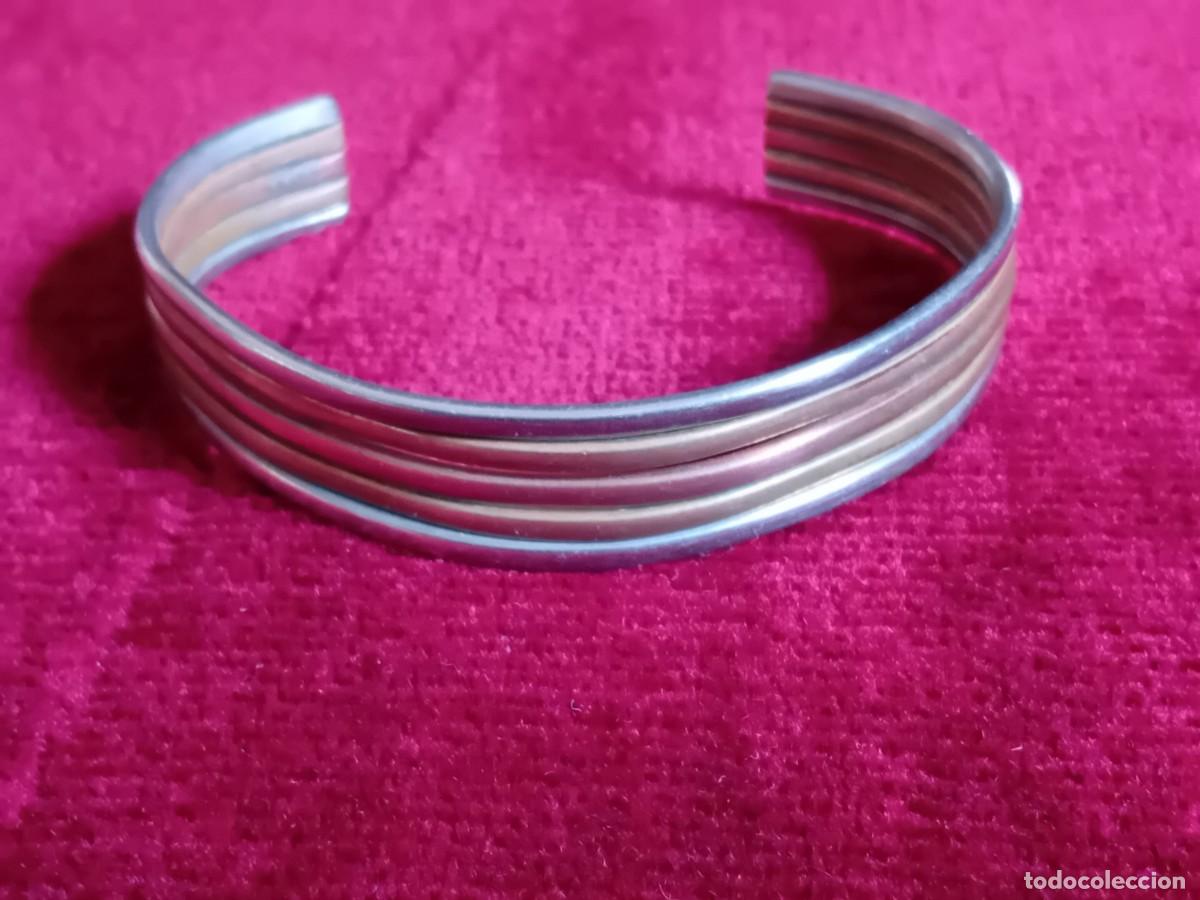 Joyeria: Pulsera brazalete de acero y bronce d&eacute;cada de los 70 - Foto 1