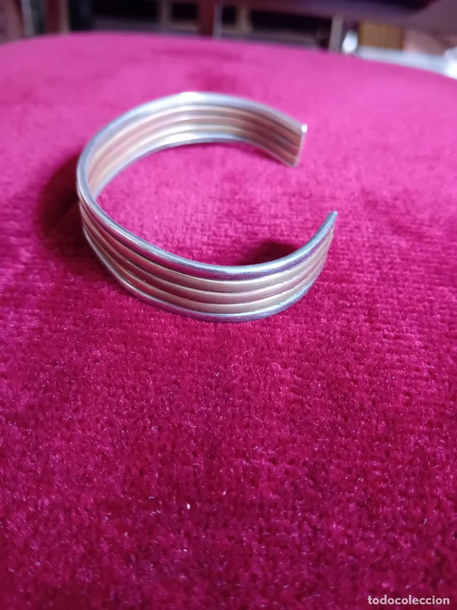 Joyeria: Pulsera brazalete de acero y bronce d&eacute;cada de los 70 - Foto 4