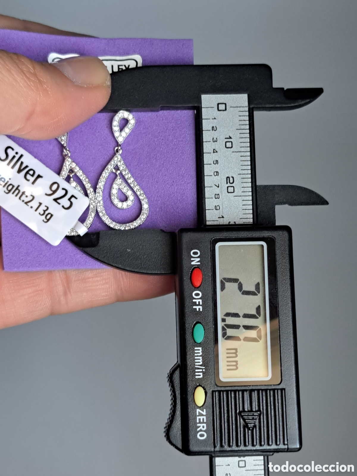 Joyeria: Pendientes de plata de ley 925 rodiada con circonitas. - Foto 8
