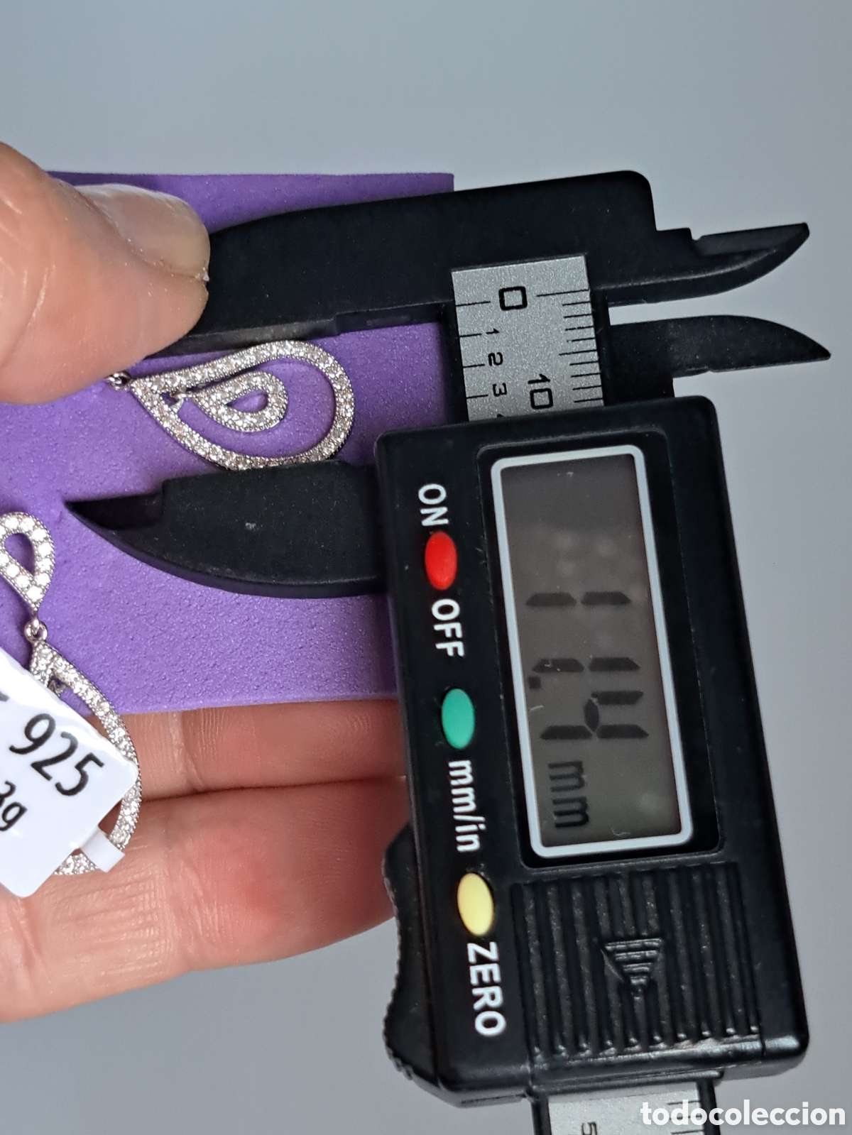 Joyeria: Pendientes de plata de ley 925 rodiada con circonitas. - Foto 9