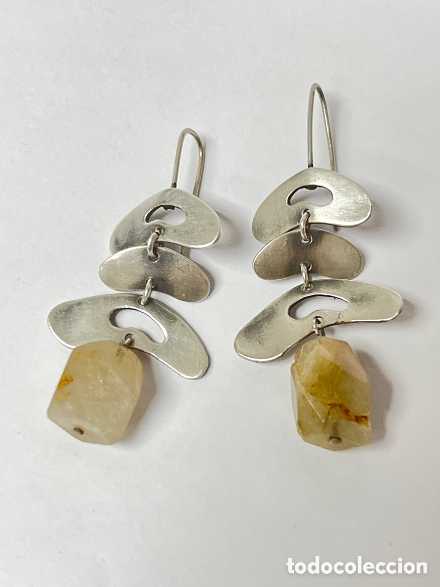 Joyeria: Pendientes de plata y cuarzo MARCA Adolfo Dom&iacute;nguez /P326 - Foto 1
