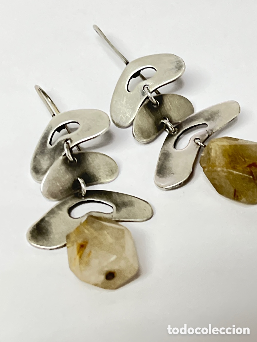 Joyeria: Pendientes de plata y cuarzo MARCA Adolfo Dom&iacute;nguez /P326 - Foto 2
