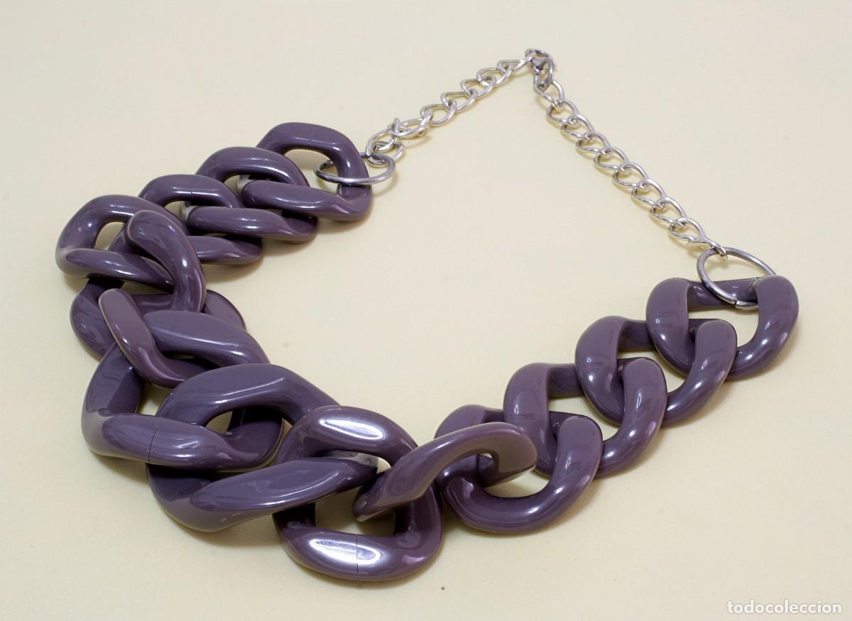 Joyeria: COLLAR VINTAGE, CADENA CON ESLABONES MARRONES - Foto 1