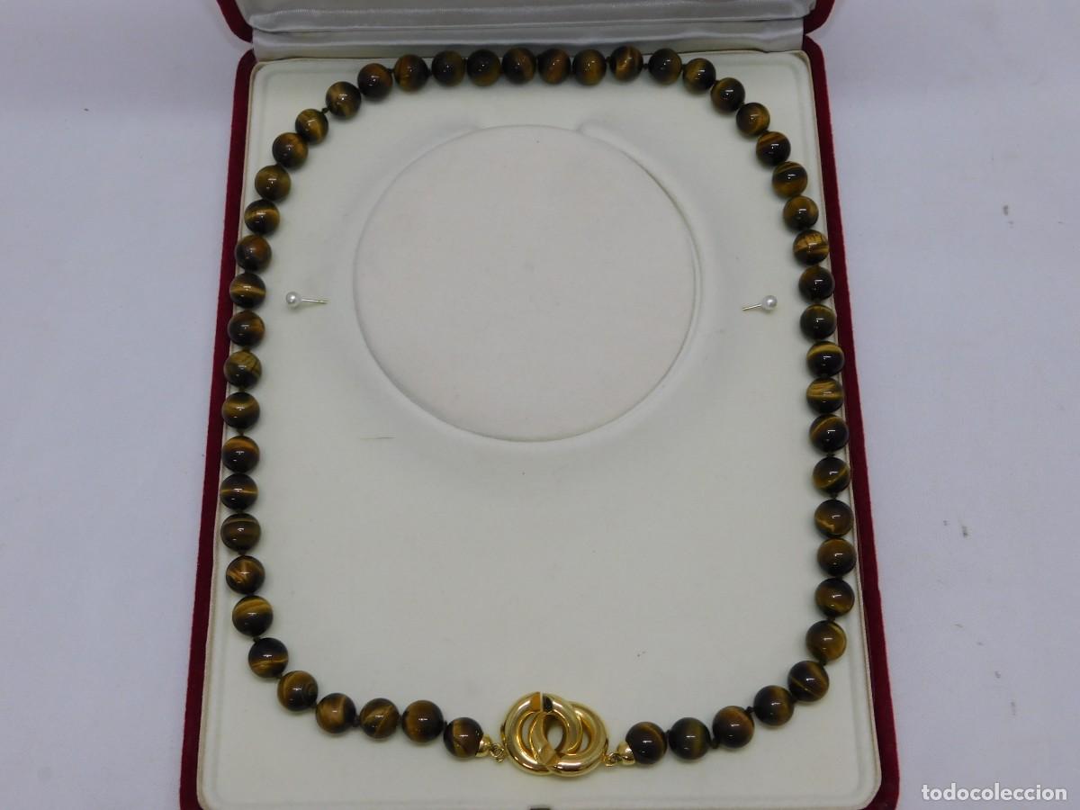 Joyeria: COLLAR OJO DE TIGRE Y ORO 18K - Foto 2