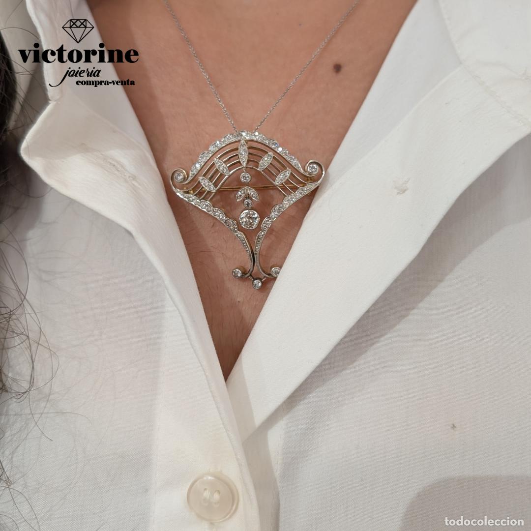 Joyeria: Broche antiguo con diamantes - Foto 1