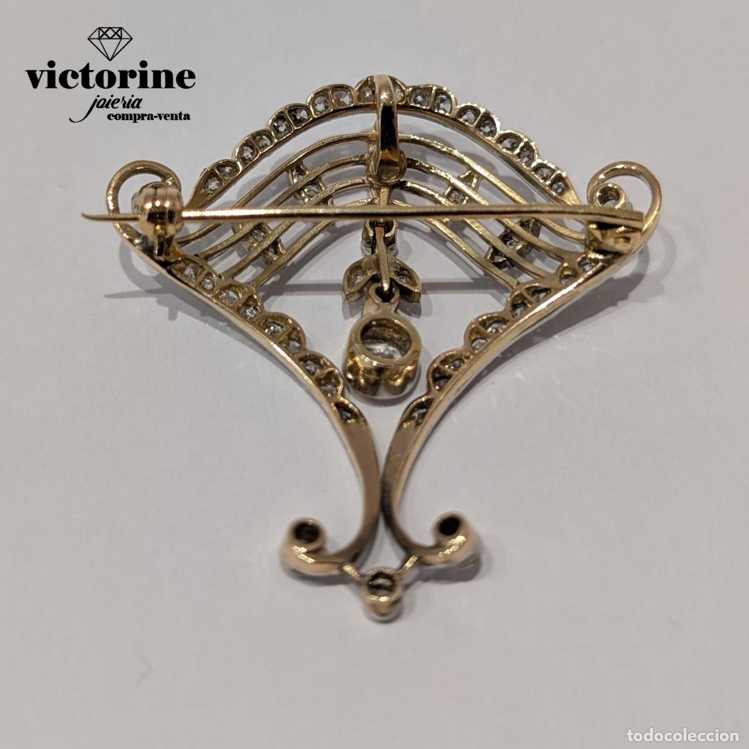 Joyeria: Broche antiguo con diamantes - Foto 3