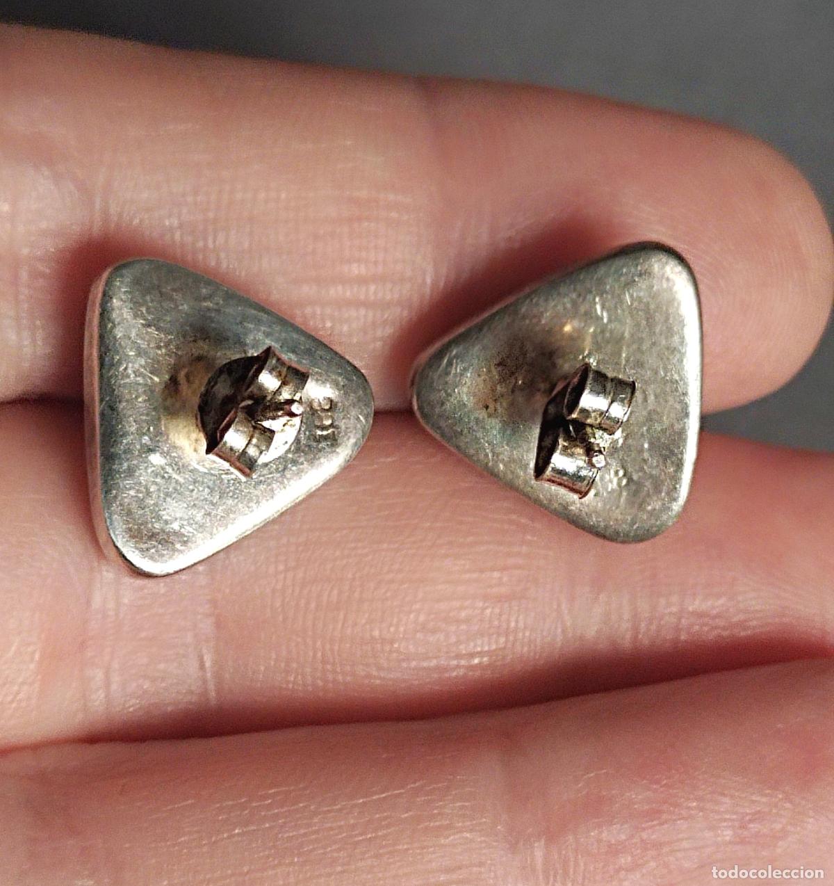 Joyeria: Pendientes de plata de ley contrastada, cierre de presi&oacute;n. - Foto 4