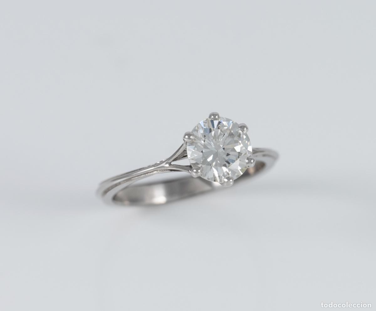 Joyeria: Anillo en oro blanco 18k con diamante 1.41 ct - Foto 3