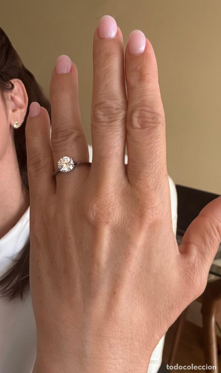 Joyeria: Anillo en oro blanco 18k con diamante 1.41 ct - Foto 4