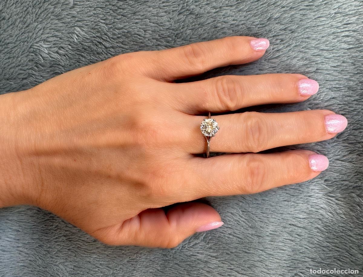 Joyeria: Anillo en oro blanco 18k con diamante 1.41 ct - Foto 5