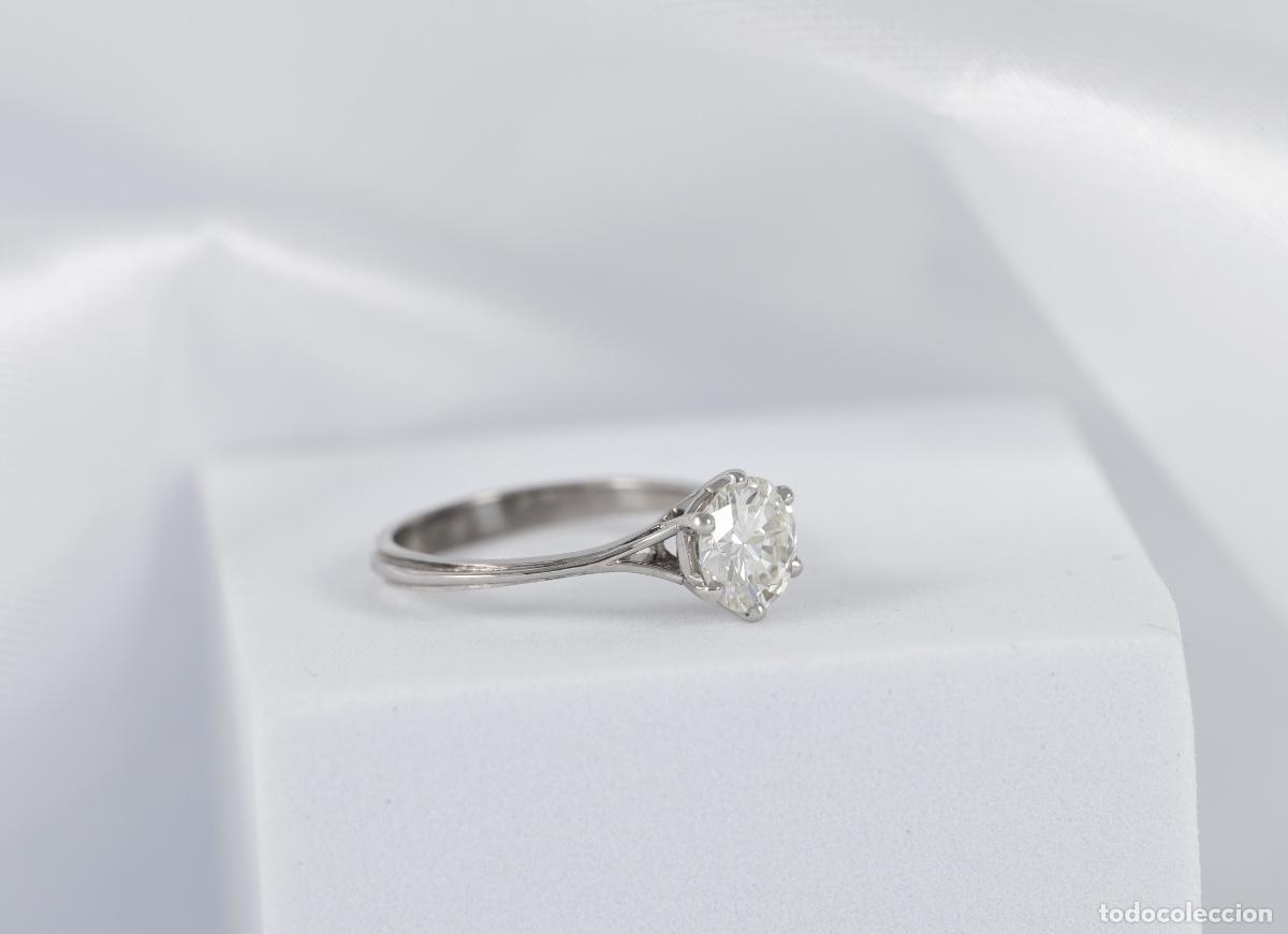 Joyeria: Anillo en oro blanco 18k con diamante 1.41 ct - Foto 6