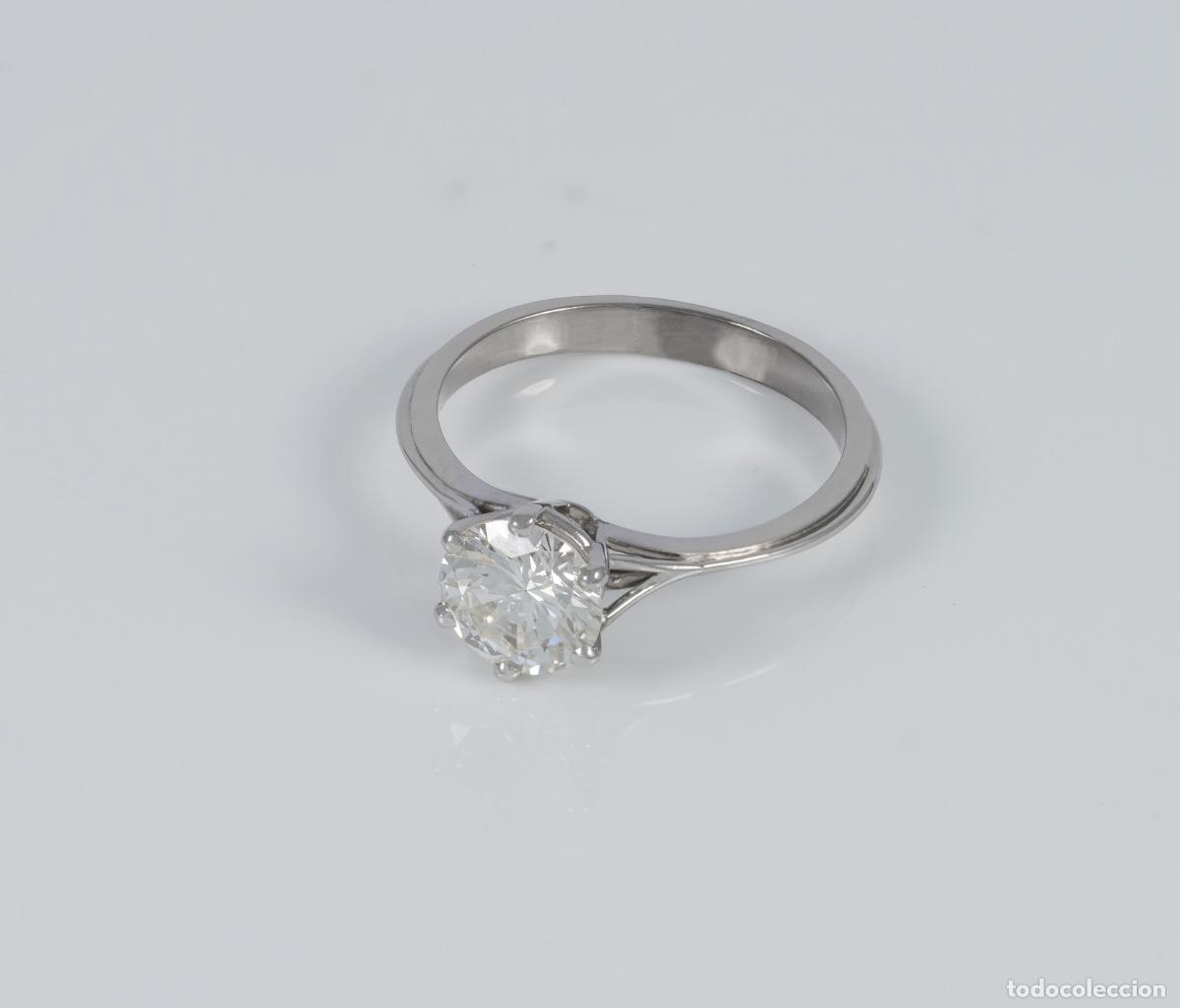 Joyeria: Anillo en oro blanco 18k con diamante 1.41 ct - Foto 10