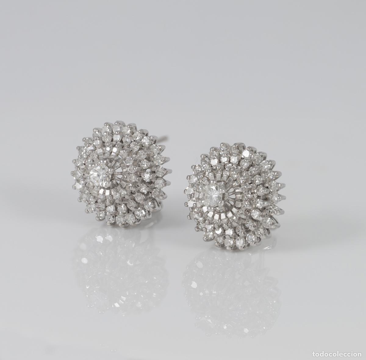Joyeria: Pendientes en oro blanco 18k con diamantes 2.74 ct - Foto 5