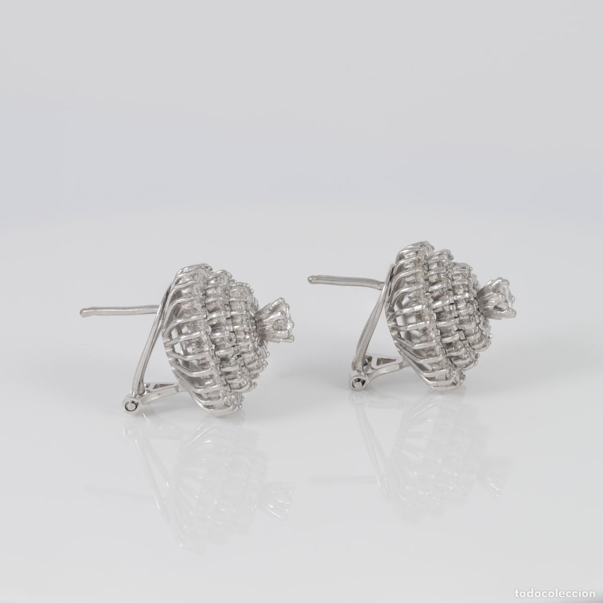 Joyeria: Pendientes en oro blanco 18k con diamantes 2.74 ct - Foto 7
