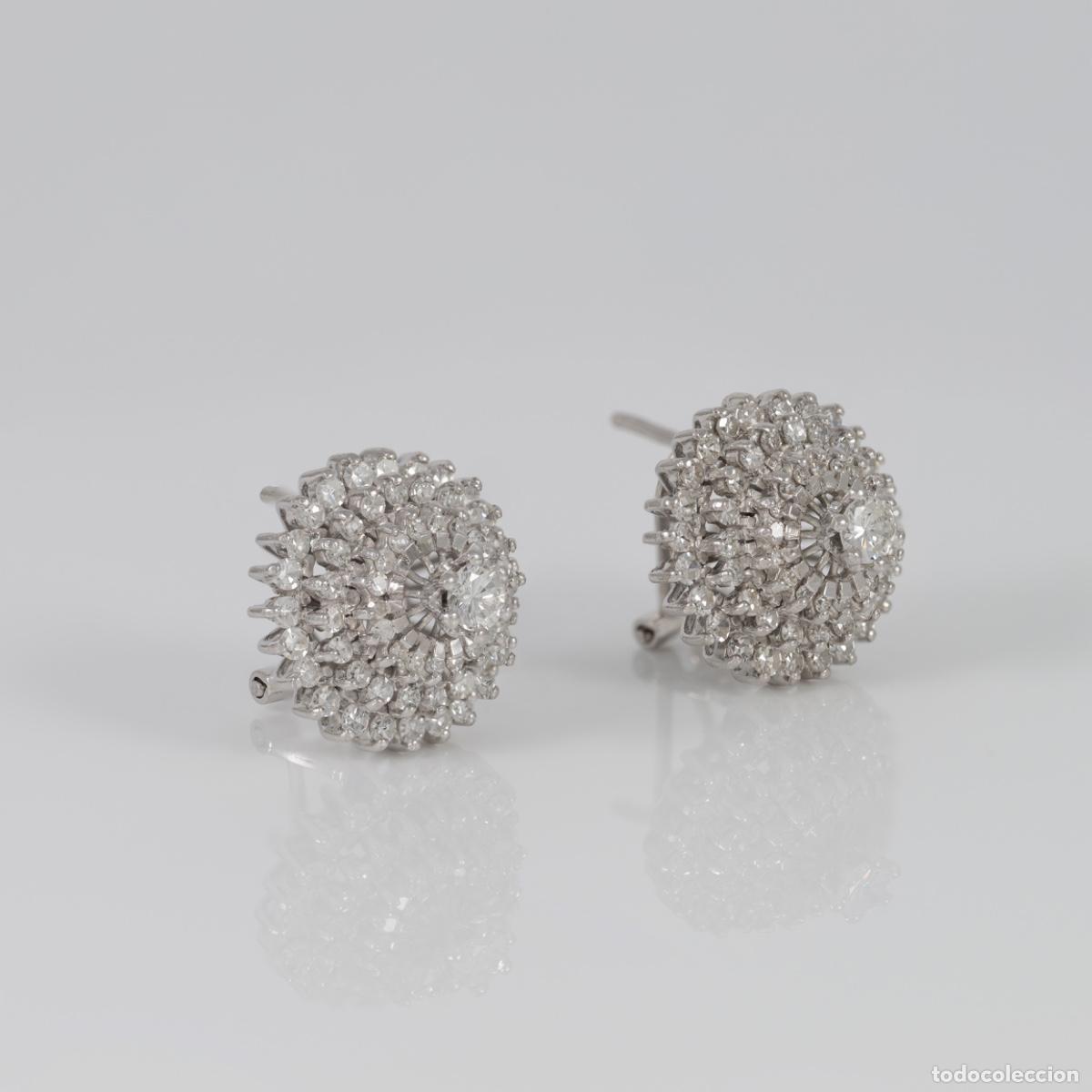 Joyeria: Pendientes en oro blanco 18k con diamantes 2.74 ct - Foto 8